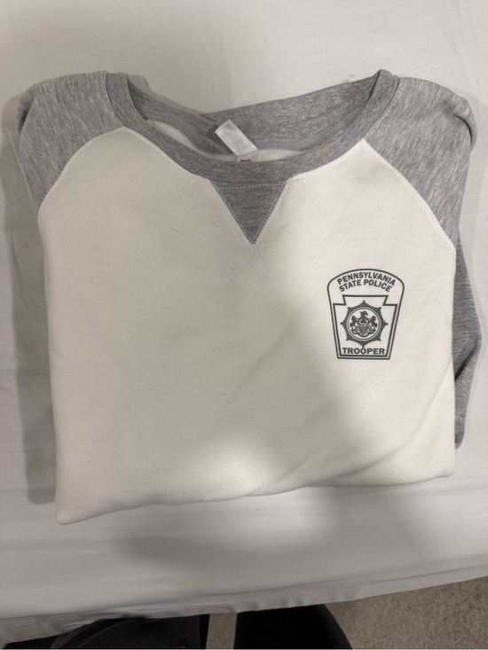 Sweaters - Pennsylvania State Police Kids White & Gray Raglan Sweatshirt